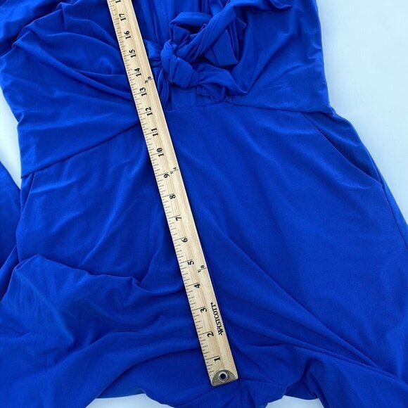 Laundry by Shelli Segal Women’s Size 8 Cobalt Blue Tie Front Jumpsuit Cocktail - Picture 10 of 14